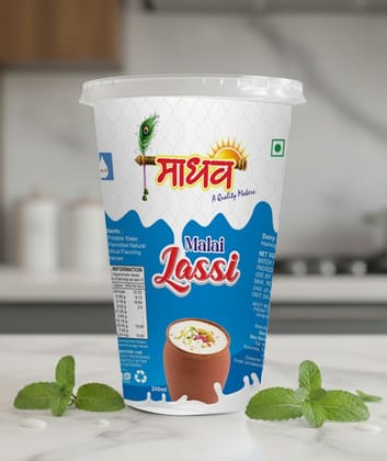 Madhav Premium Lassi (200ml) | Rich, Thick & Creamy Sweet Lassi | Dessert Beverage