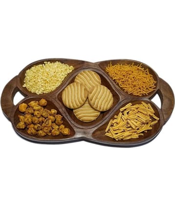 TFS Wooden Serving Tray 500 ml Brown ( Set of 1 )