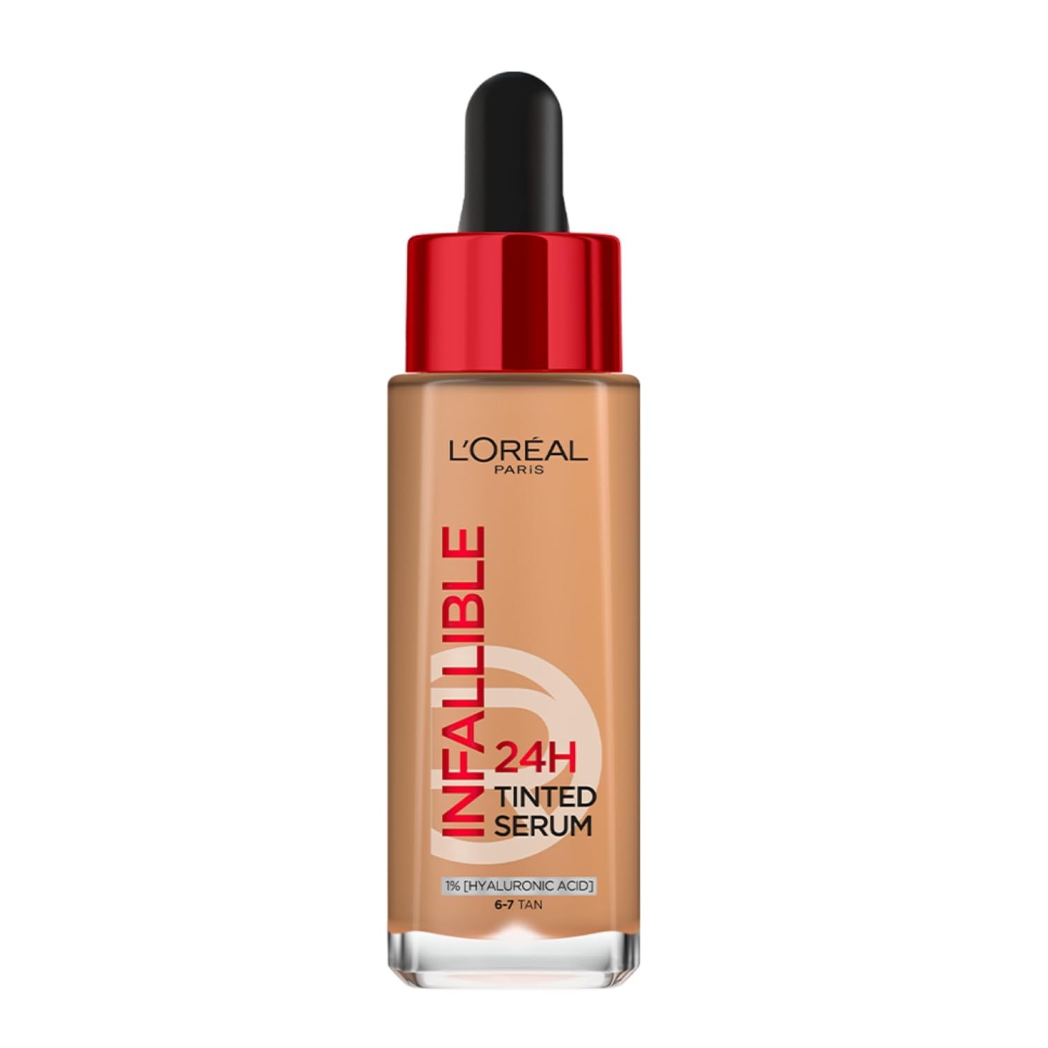 LOral Paris Infallible 24H Tinted Serum Foundation, Light-weight Coverage, Dewy & Radiant Finish, Transfer-proof, 30ml LOral Paris Infallible 24H Tinted Serum Foundation, Light-weight Coverage, Dewy & Radiant Finish, Transfer-proof, 30ml - 6-7 TAN / 30 m