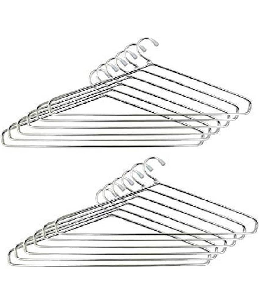 Khubinath 12 Pcs Steel Cloth Hanger In Best Quality