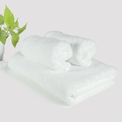 Heelium Bamboo Bath & Hand Combo - Set of 3-Ivory White