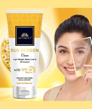 Intimify Sunscreen Cream Spf 50, Complete Sun Protection Spf 50 Pa+++, Tan Removal, 50 Gms