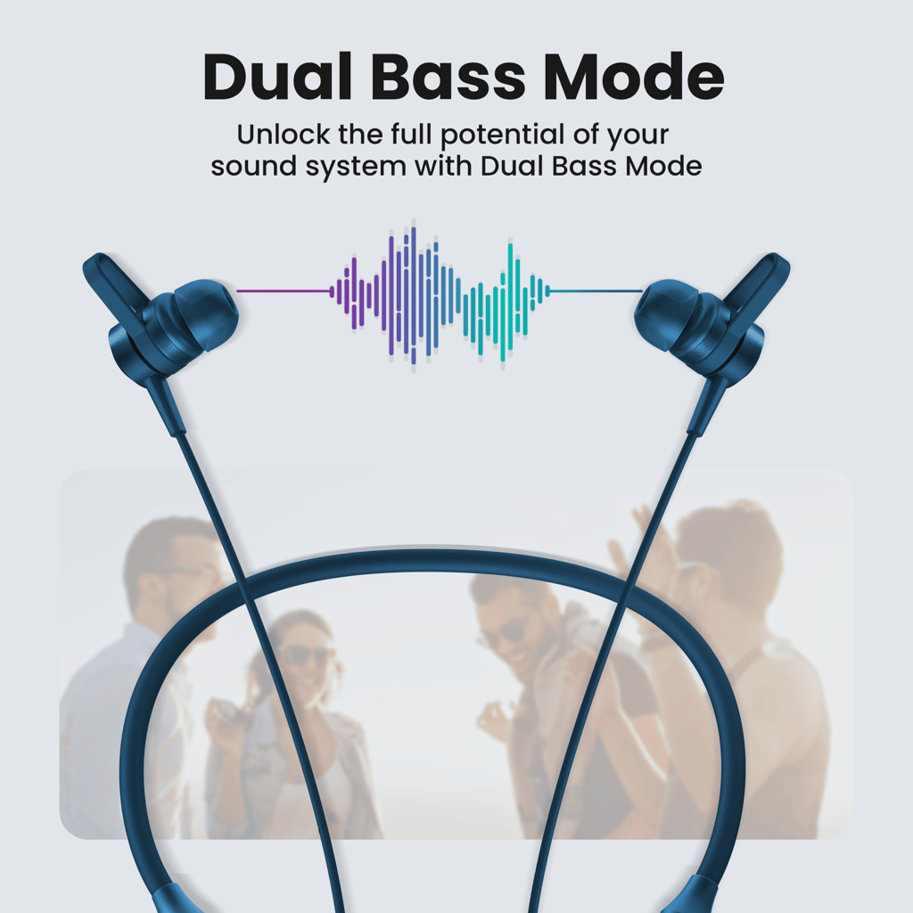 Cellecor BT-4 Wireless Waterproof Neckband with 25 Hrs playtime Headphone Bluetooth - Blue