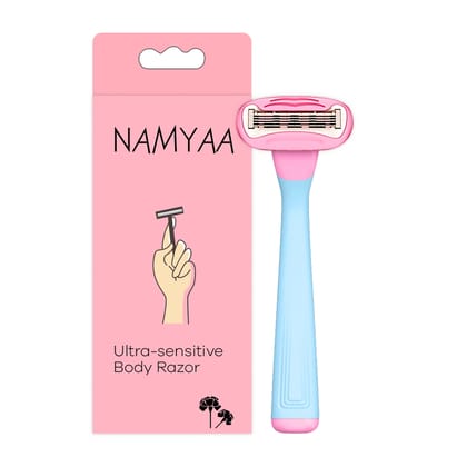 Namyaa Ultra Sensitive Body Razor For Women, 2x Smoother And Long Lasting,  Curve-Friendly, Smooth & Hassle-Free, 5 Blade Precision - Pack of 1