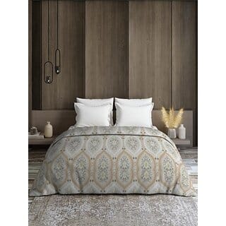 Quirky Home Rome Comforter Collection Double bed, Sage Green