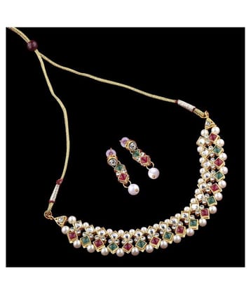 Silver Shine Alloy Multi Color Contemporary Contemporary/Fashion Antique Necklaces Set - Multi Color