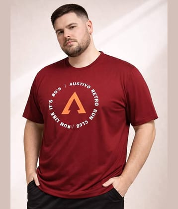 AUSTIVO Blue Polyester Regular Fit Men's Sports T-Shirt ( Pack of 1 )