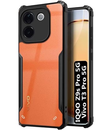 VAKIBO Plain Cases Compatible For Rubber Vivo T3 Pro ( Pack of 1 )