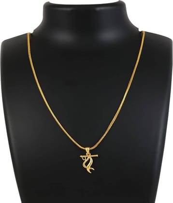 AKLINA Gold Religious Pendant With Chain ( Pack of 1 )