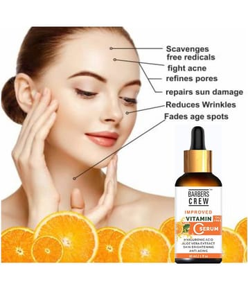 Barbers Crew Improved Vitamin C Face Serum- For Oil Free & Skin Whitening & Brightening Face Serum 30 mL