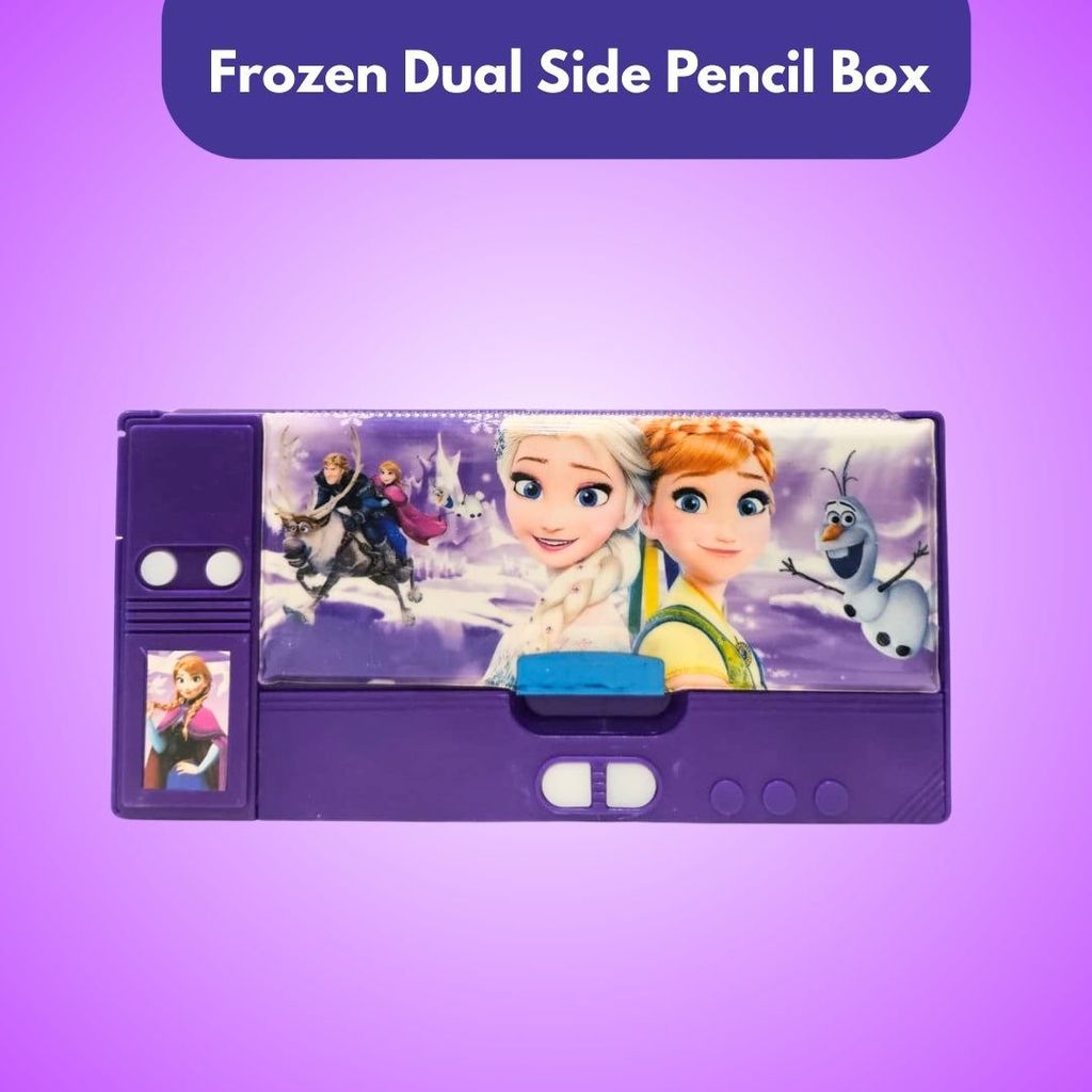 Disney Frozen Dual Side Pencil Box with Multi Organizer - 1 PC - Party and Festive Needs | Buy online on ZillyBuy
