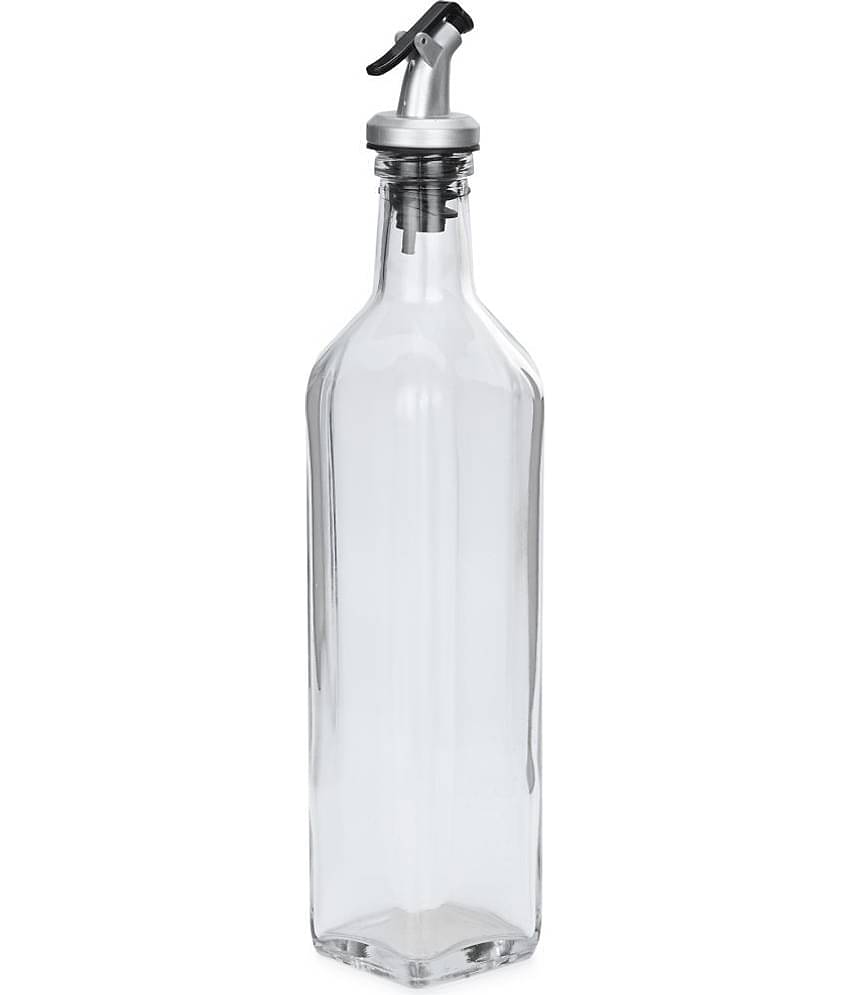 Somil Container Set  Glass Transparent Oil Container ( Set of 1 )