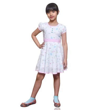 DE CHEVALERiE en Rouge - Celeste Mist Frock- White   5- 6 Years