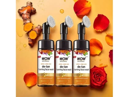 WOW Skin Science Ubtan Foaming Face Wash - 100ml ( Pack of 3 )