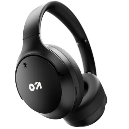 GOBOULT Q Over Ear Bluetooth Headphones with 70H Playtime, 40mm Bass Drivers, Zen™ ENC Mic, Type-C Fast Charging, 4 EQ Modes, Made in India, IPX5 Headphones Wireless with mic (Black) GOBOULT Q Over Ear Bluetooth Headphones with 70H Playtime, 40mm Bass Dr