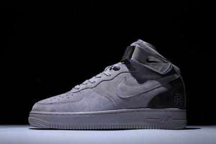 Reigning Champ x NikeAir Force 1 Low '07 Suede - Light Grey/Black-Euro 41