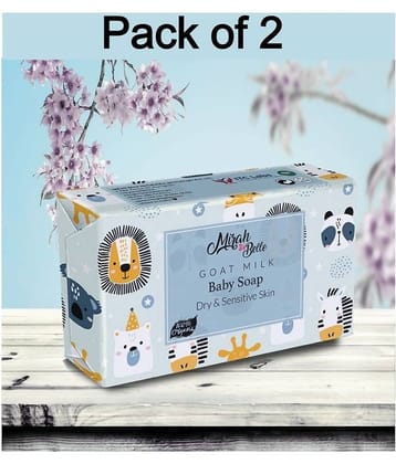 Mirah Belle - Organic Goat Milk Baby Soap 125gm(pack of 2) - For Sensitive & Baby Skin- Handmade Soap 250gm