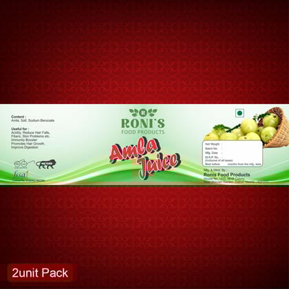 Roni's Daily Detox & Dine Combo | Amla Juice (1L) & Amla Pickle (200g) | Metabolism Booster