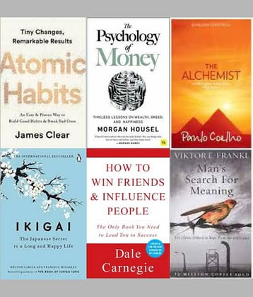 Atomic Habits + Psychology of Money + Ikigai + How To  Win Friends Influence People + The Alchemist + Man's Search For Meaning