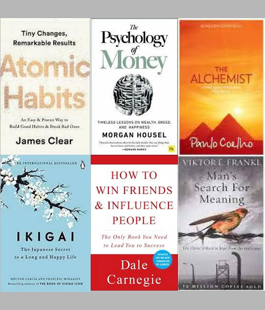 Atomic Habits + Psychology of Money + Ikigai + How To  Win Friends Influence People + The Alchemist + Man's Search For Meaning