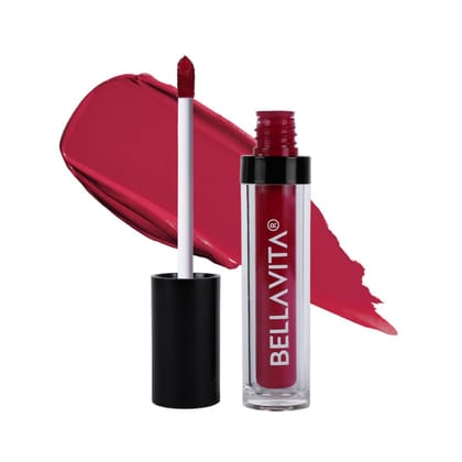 BELLAVITA Kiss-Proof Liquid Lipstick | 3.8 ml | 18-hr Stay | Transferproof Lipstick | Long Lasting | Ultra Matte Finish | Intense Moisturisation | Waterproof Liquid Lipsticks for Women | Pink Pout BELLAVITA Kiss-Proof Liquid Lipstick | 3.8 ml | 18-hr Sta