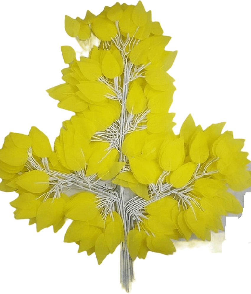 Green plant indoor - Yellow Wild Artificial Flowers Bunch ( Pack of 12 )