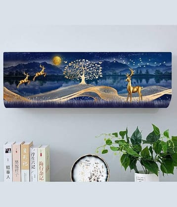 Grisha Single Polyester Blue AC Cover for Split AC