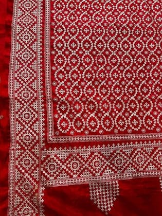 Blended Gujrati Silk Stitch Red