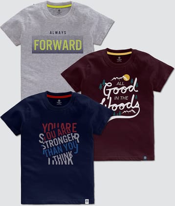 CODEZ Pack of 2 Boys Cotton Blend T-Shirt ( Multi Color )