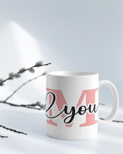 The Magical Gifts I Love You MOM Printed Ceramic Mug 325ml Gift for Mother Birthday Mother's Day New Mom Women Coffee Tea Cup Emotional Present for Mommy Mummy Mama