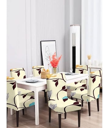 Cortina 6 Seater Polyester Chair Cover ( Pack of 6 )