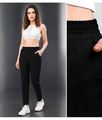 Leewan Women Knitted Joggers ( Black )