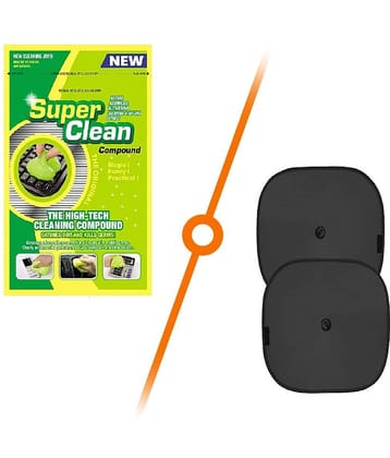 TANTRA Car Accessories Combo Kit with Car Sunshade 2pcs and Car Cleaning Gel Pouch