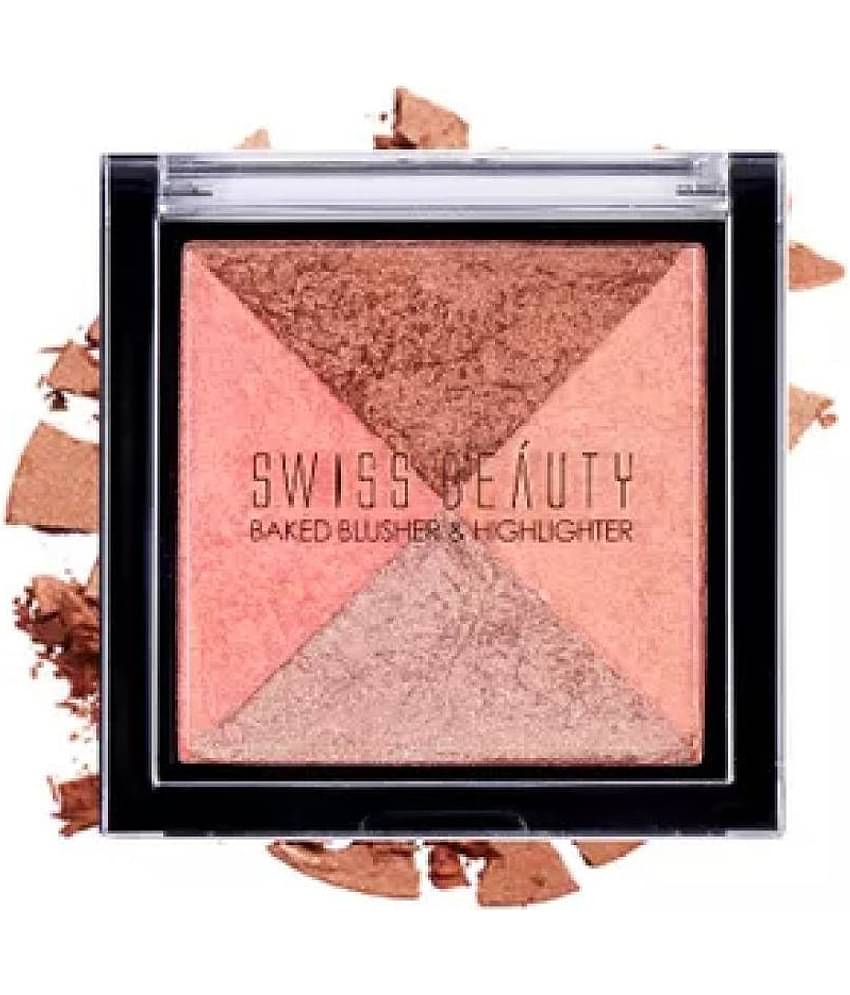 Swiss Beauty Baked Blusher & Highlighter (Shade-01), 7gm