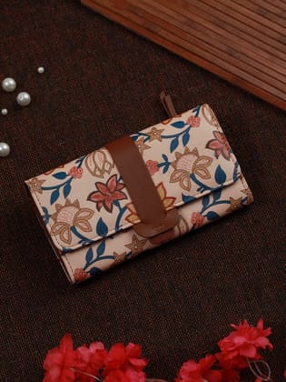 Floral Kalamkari Multicoloured Flap Wallet