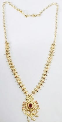 Elegant Gold Plated Necklace and Earrings Set by JOSNA SRI JEWELLERS