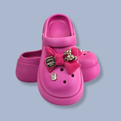 Thick Sole Bear Clogs Pink-40-41
