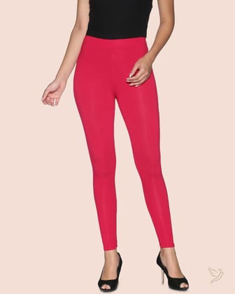 Viscose Ankle Legging - Rose Red-S / Rose Red