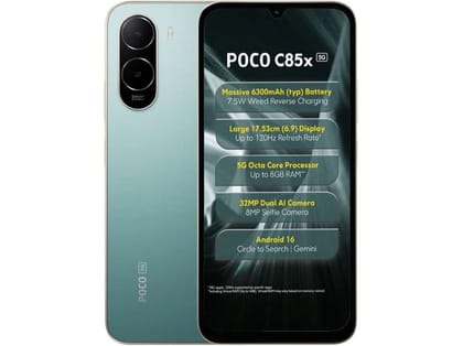 Poco C85X 5G 4GB RAM, 128GB Storage - Emerald Green