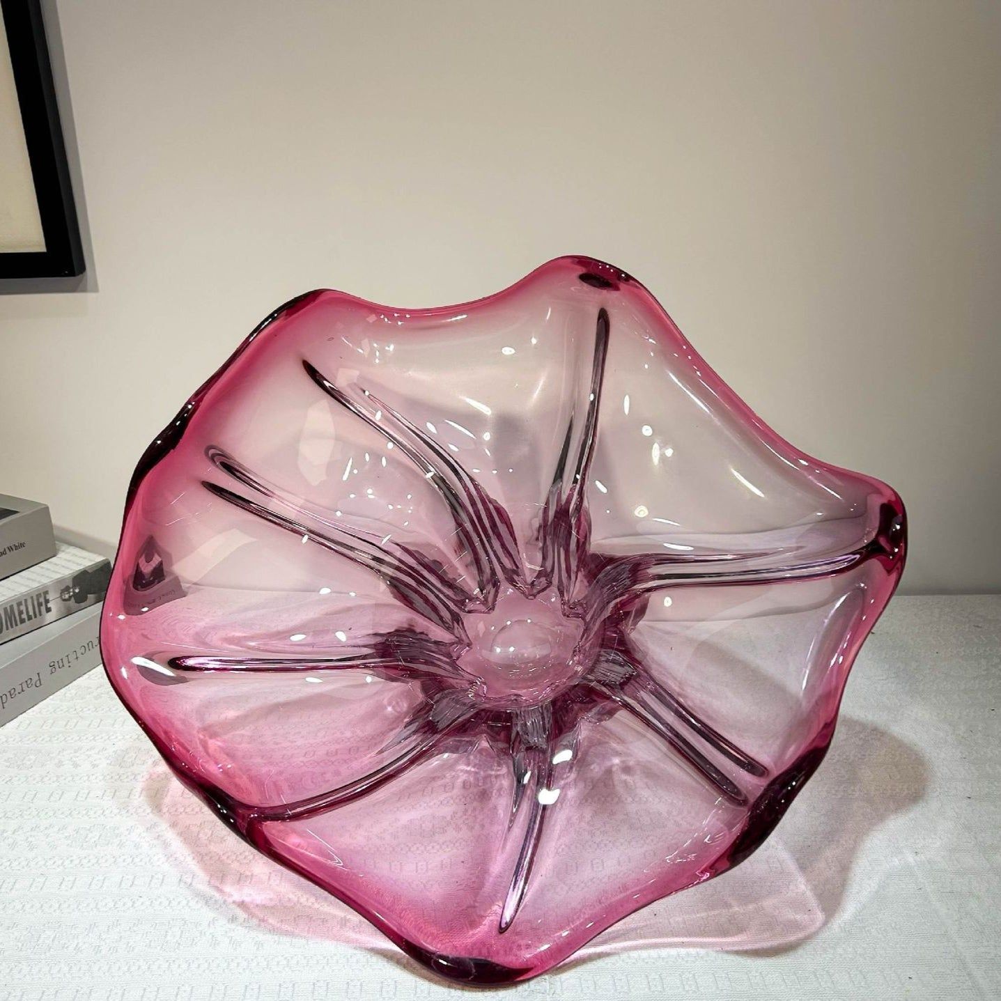 Pink Crystal Luxe Decorative Centerpiece & Platter