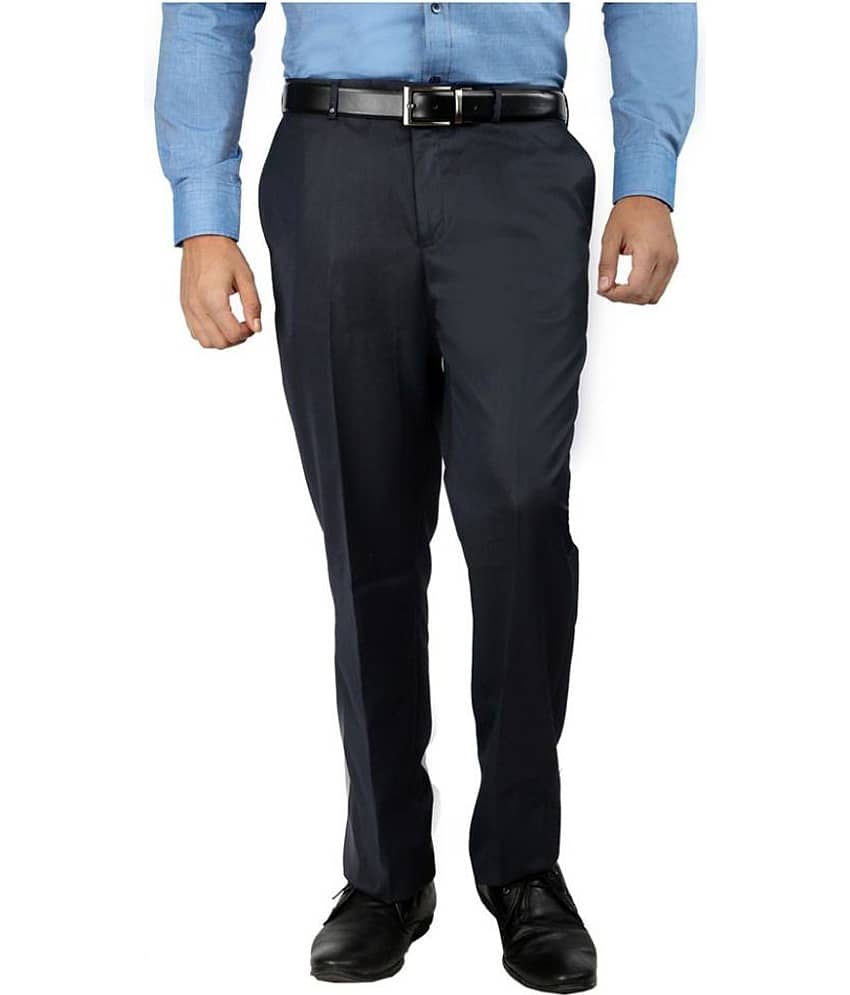 Inspire Clothing Inspiration - Blue Polycotton Slim - Fit Men's Formal Pants ( Pack of 1 )