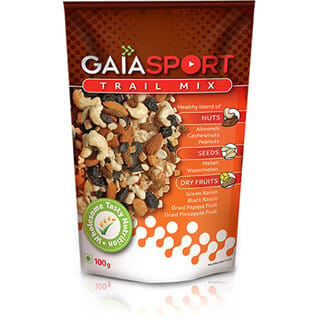 GAIA Sport Trail Mix 100 gms Almonds (Salted/Roasted) (100 g)