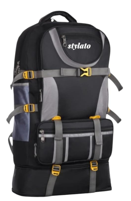 75 LTR Rucksack Travel Backpack Bag for Trekking, Hiking with Shoe Compartment