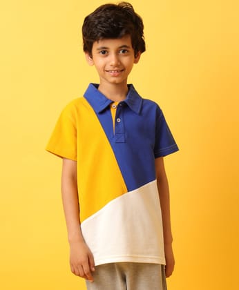 MUSTARD ROYAL WHITE BOYS POLO T-SHIRT-MUSTARD-0-6 MONTHS / 2N / MUSTARD