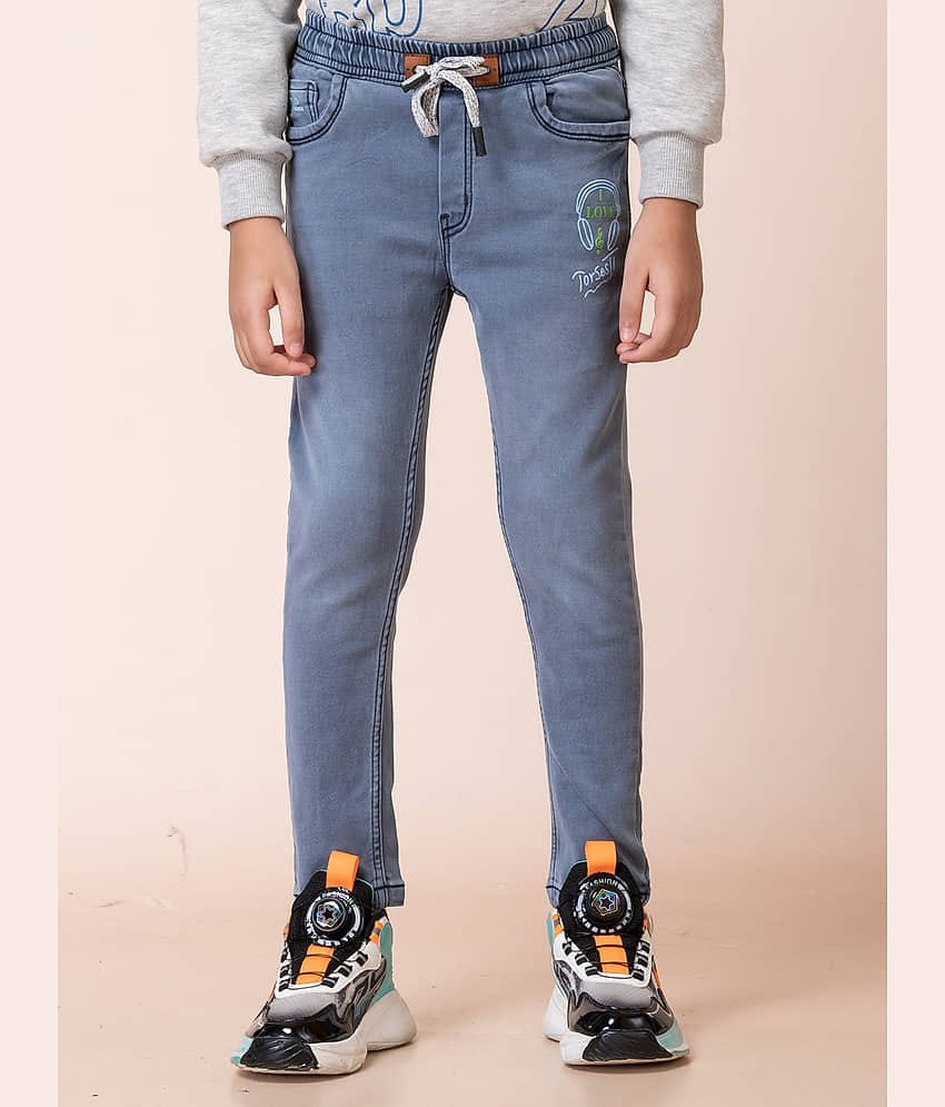Aflash Pack of 1 Boys Cotton Blend Jeans ( Gray )