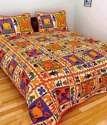 Uniqchoice Cotton King Bedsheet ( Multi )