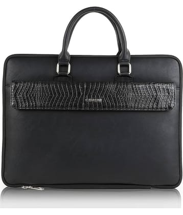 CIMONI Black Leather Folio