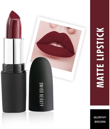 Swiss Beauty Matte Lipstick (Murphy Brown), 3.8gm