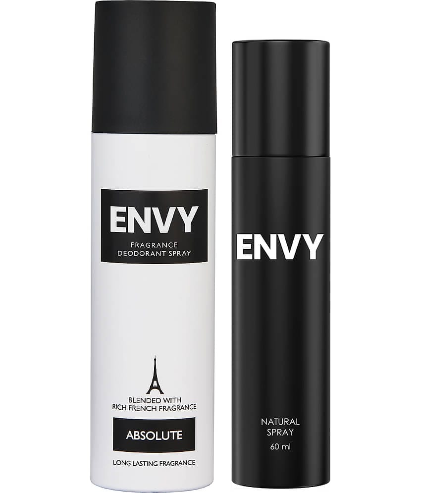 Envy Absolute120ml,Envy Men EaudePerfume 60ml Deodorant Spray for Men 180 ml ( Pack of 2 )