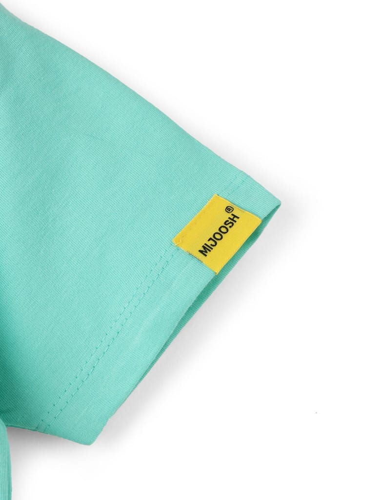 Sophisticated Kids Boys T shirt Cotton Biscay Green Rock Star 2025 at ShopCircuit | ONDC